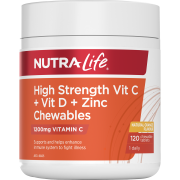 LNS4019 High Strength Vit C D Zinc Chews 120T 1500